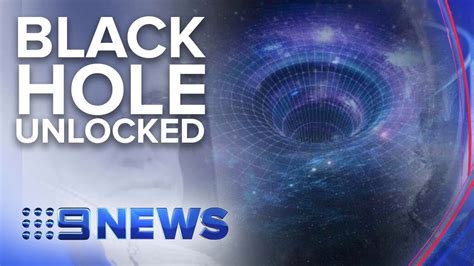 first ever photo of a black hole revealed nine news australia youtube