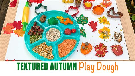 Textured Autumn Play Dough Happy Toddler Playtime