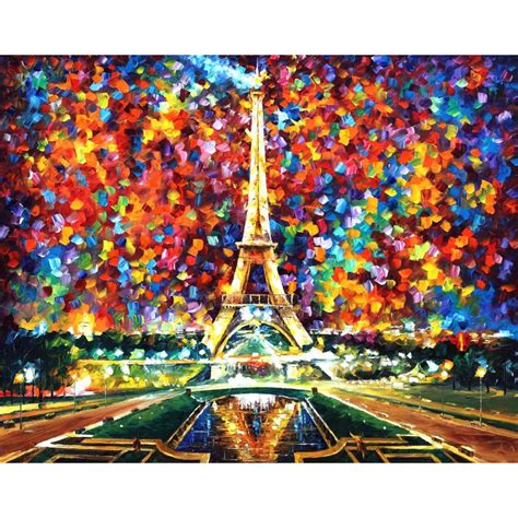 Handmade Contemporary Art Eiffel Paris Of My Dreams Palette Knife Oil