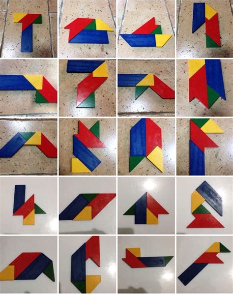 This 4 Piece Tangram Set Comes With 70 Puzzles Managed To Squeeze 20