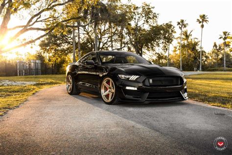 Ford Shelby Mustang Gt350 Black Vossen Gns 1 Wheel Front