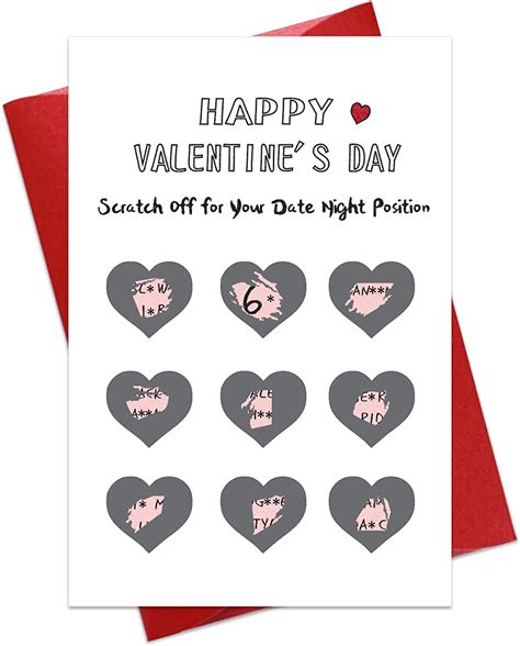 juesmos funny scratch off valentines day cards happy valentines cards for him her