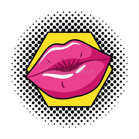 female lips pop art style isolated icon stock vector illustration of romantic isolated 139950346