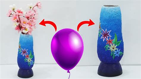 Diy Flower Vase From Balloon Easy Best Out Of Waste Idea Paper Pot