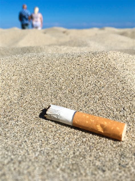 Cigarette Butt On The Beach Free Stock Photo - Public Domain Pictures