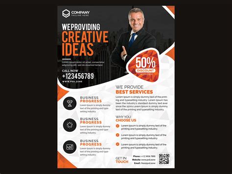 Free 4 Color Corporate Business Flyer Template Psd