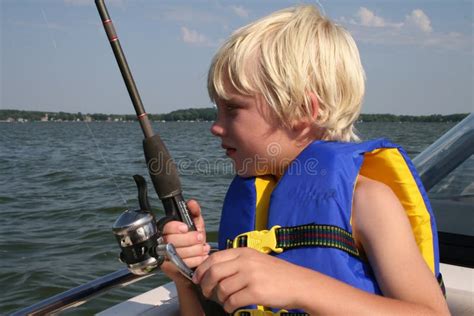 Boy Fishing Stock Photo Image Of Fish Peace Lake Lure 1031622