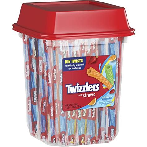 Twizzlers Licorice Candy Rainbow Straws 105 Count 275 Ounce