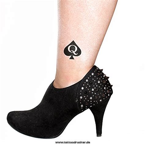 15 x big queen of spades tattoo in black plus 6 small qos temporary tattoo hotwife tattoo