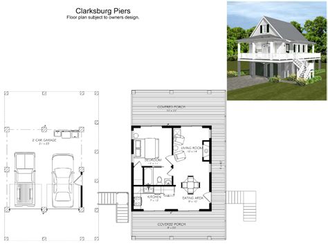 We are not your typical home design company. Clarksburg Pier 838 sqft | Creative Living Designs, LLC | Architectural house plans, Carriage ...