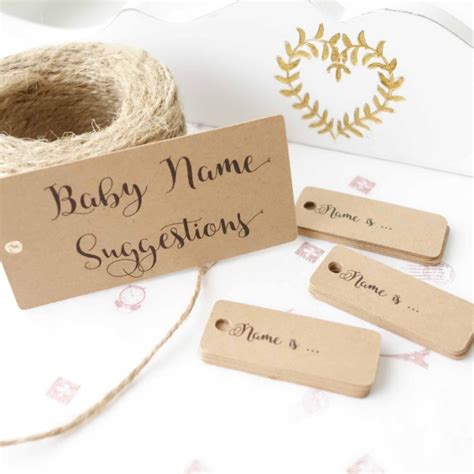 Baby Name Suggestions Set Baby Shower Favours Personalised