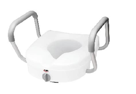 Carex E Z Lock Raised Toilet Seat With Arms