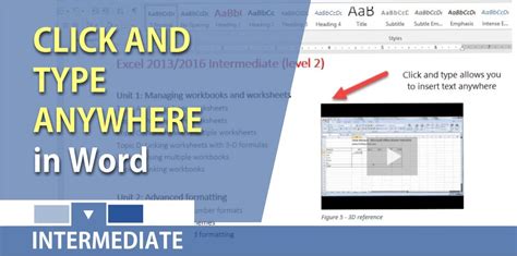 Click And Type Anywhere In Microsoft Word Chris Menard Training