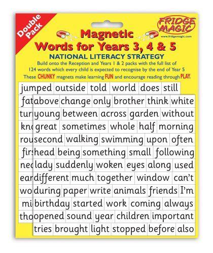 From 799 National Literacy Strategy Magnetic Words For Years 34and5