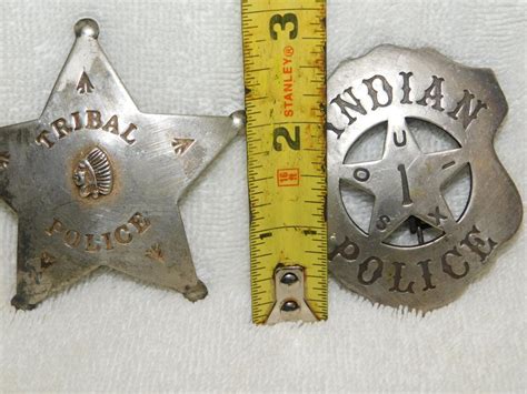 Vintage Tribal Police Badge And Indian Badge 3921907442