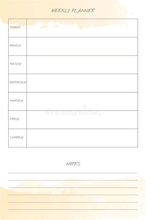 Weekly Planner Trendy Template With Handwritten Font And Delicate
