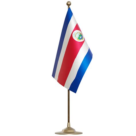 Bandera De Costa Rica Con Asta Png Ondear La Bandera De Costa Rica