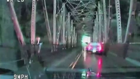 Caught On Camera Woman Jumps Off Bridge After High Speed Police Chase Youtube