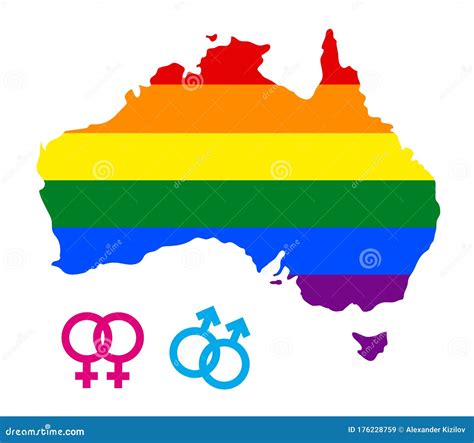 lgbt flag in contour of word australia stock illustration illustration of international