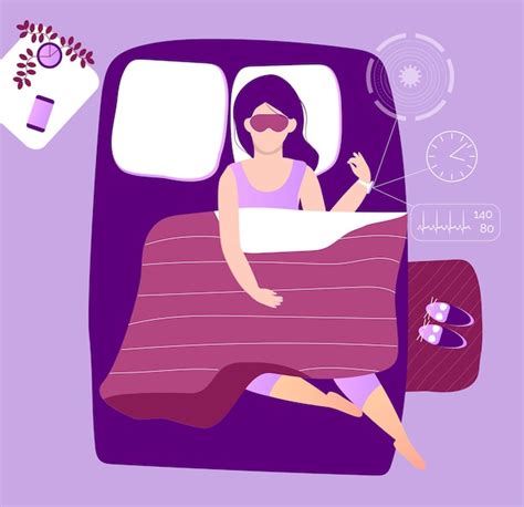 Premium Vector Sleep Control Cartoon Concept Vector Young Woman