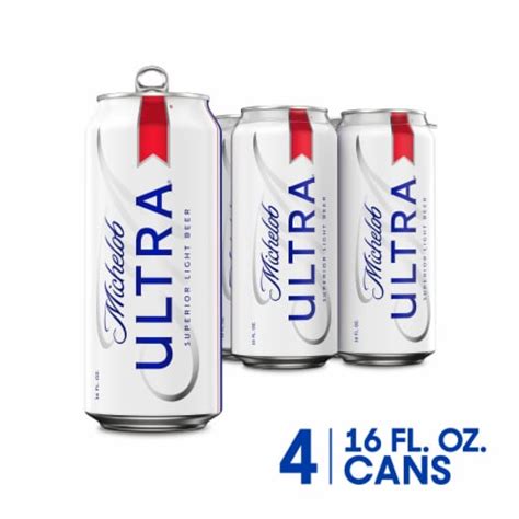 Michelob Ultra Light Beer 4 Cans 16 Fl Oz Frys Food Stores