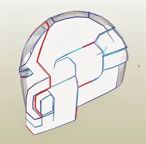Papercraft Ironman Helmet Iron Man Mark Costume Helmet Diy Cardboard Build With Template