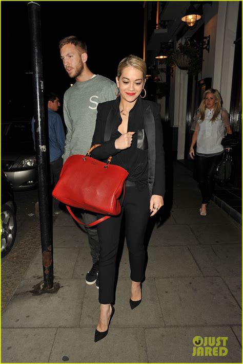 Rita Ora Calvin Harris Dinner With Ellie Goulding Photo