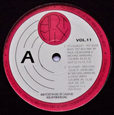 Various Art Of Mix Vol 11 Us Promo 12″ Myvinyldreams