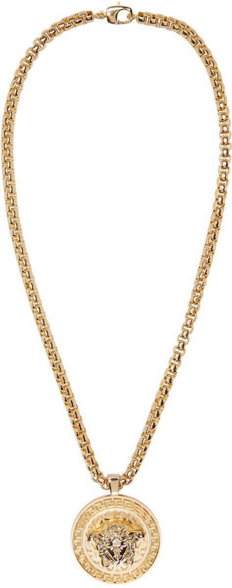 Lyst Versace Gold Medusa Chain Necklace In Metallic For Men