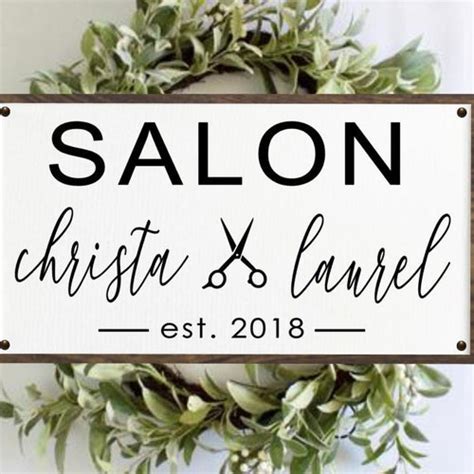 Salon Sign Custom Beauty Salon Sign Personalized Hair Salon Etsy