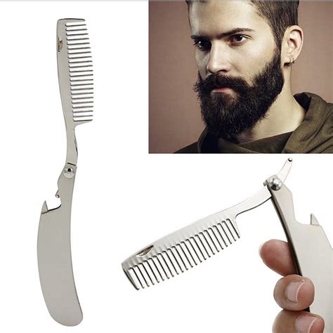 Buy Stainless Steel Beard Comb Mini Portable Beard Comb Shaping Care Comb Handle At Affordable