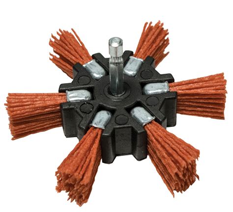 This brush can be used manually or attached to a drill for increased power. Century Drill & Tool Co. | Flap Brush Coarse Nylon 4″ 80 ...