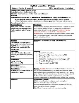 I am always looking for sites teachers can use with only a projector and laptop. My Math (McGraw-Hill) Grade 1 Chapter 3 Lesson Plans - 2013 edition