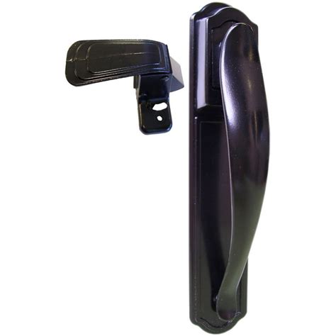Ideal Security Black Painted Storm And Screen Door Pull Handle Set With