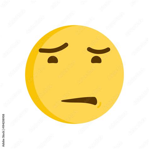 Disgusted Emoticon Vector Emoji Smiley Icon Stock Vector Adobe Stock