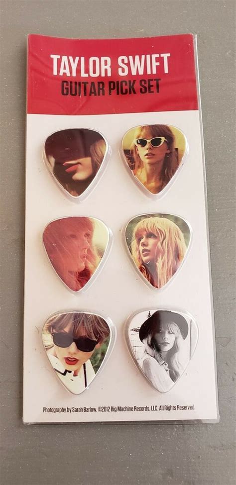 New Taylor Swift Photo Guitar Pick Set Of 6 Six Red Concert Tour