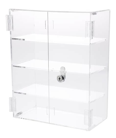 Plymor Clear Acrylic Rectangular Locking Display Case 3 Shelves Michaels