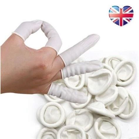 10 200 PACK RUBBER FINGER CONDOMS FOR HAND STRIPPING EAR PLUCKING