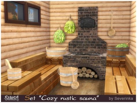 Cozy Rustic Sauna At Sims By Severinka Sims 4 Updates