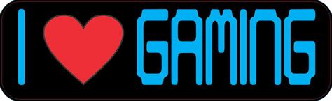 10in X 3in I Love Gaming Bumper Sticker Vinyl Video Game Vehicle Decal