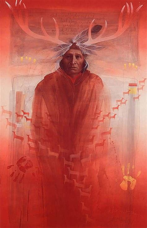 Frank Howell Elk Horn And Herbs Native American Paintings Native
