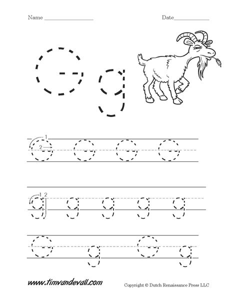 Letter G Worksheets Preschool Alphabet Printables