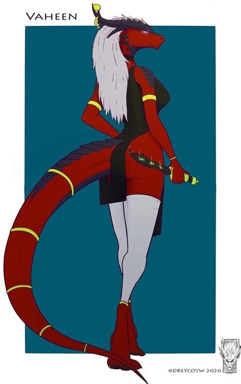 female character design character art lizard girl dungeons and dragons races anthro dragon