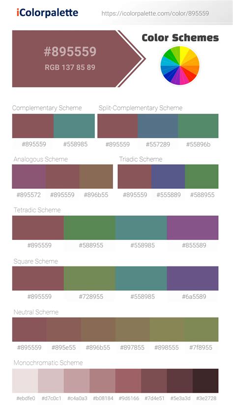 Pantone 188 U Color Hex Color Code 895559 Information Hsl Rgb