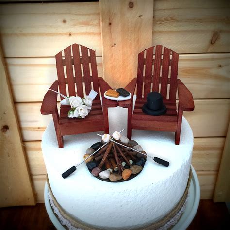 Rustic Smore Wedding Cake Toppers Wedding Cake Topper