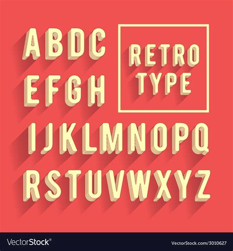 Retro Poster Alphabet Royalty Free Vector Image
