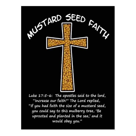 Mustard Seed Faith Postcard Zazzle Mustard Seed Faith Bible School