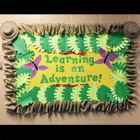 Learning Is An Adventure Jungle Theme Bulletin Board School Themes