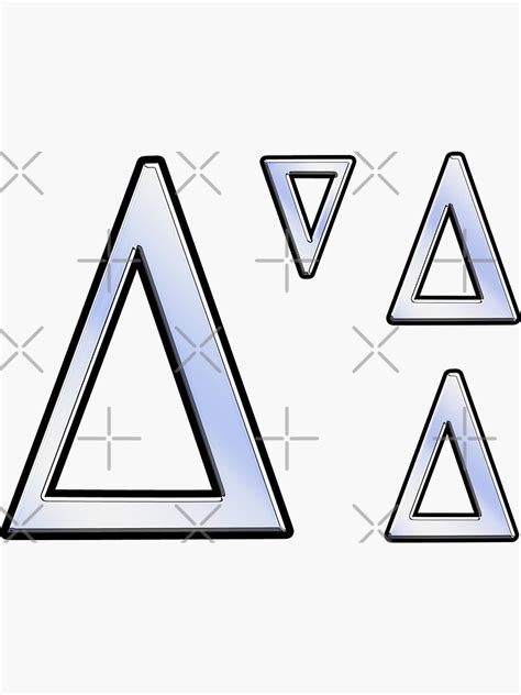 Delta Greek Letter Symbol Chrome Carbon Style Sticker By Garaga