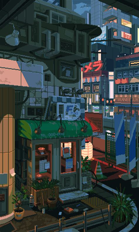 Pin by 🍷_______Hapkocmoc_🍷 on 「 ️Pixel gif 」 | Pixel art background, Anime scenery wallpaper ...